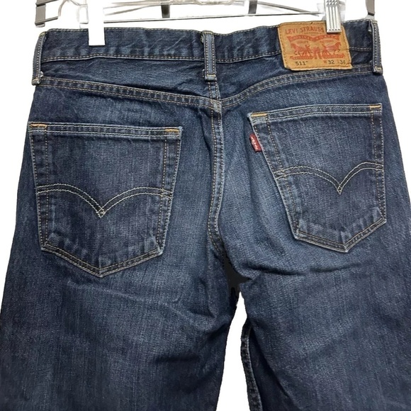 Levi's® 511 Blue Jeans Men’s Size 32 X 34 medium wash slim classic - Picture 4 of 16